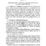 Extraits – convention commerciale entre la france et la chine, signée à tien-tsin 25 avril 1886