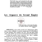 Les élégances du second empire