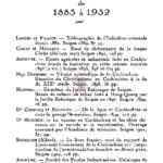 Liste des publications de la société des etudes indochinoises de 1833 à 1932