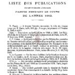 Liste des publications parues pendant le cours de l’année 1882