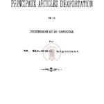 Note sur les principaux articles d’exportation de la Cochinchine et du Cambodge