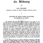 Notes sur des fabrications actuelles ou anciennes de poteries dans le delta du Mékong