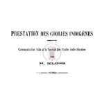 Prestation des coolies indigènes