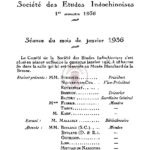 Procès-verbaux de la société des etudes indochinoises 1er trimestre 1936