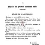 Procès-verbaux des séances du 1er semestre 1911