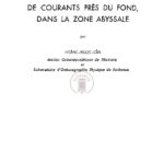 Résultats des mesures de courants près du fond, dans la zone abyssale