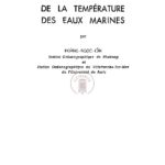 Résultats des mesures de la température des eaux marines