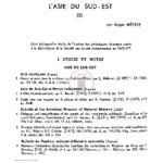 Articles récents sur l’Asie du Sud-Est (2)