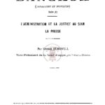 Bangkok (impressions et souvenirs) (suite 1) – l’administration et la justice au Siam – la presse