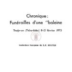 Chronique : funérailles d’une « baleine » Thuận An (Thừa Thiên) 8-12 février 1973