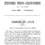 Ecriture en annam (extrait de l’annam politique et social, de pétrus-ký)