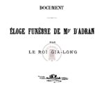 Eloge funèbre de Mgr d’Adran par le roi Gia Long (document)