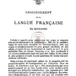 Enseignement de la langue française en indochine