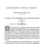 Enseignement mutuel de Bentre-Causerie du 30 octobre 1914 : l’opinion d’un annamite de l’école française