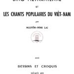 Etude sur la musique sino-vietnamienne et les chants populaires du Viêt Nam