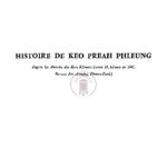 Histoire de Keo Preah Phleung (d’après les annales des rois khmers)