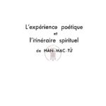 L’expérience poétique et l’itinéraire spirituel deHàn Mạc Tử (1912-1940)