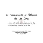 La personnalité et l’éthique de Lãn Ông