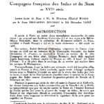 Les premières relations de la compagnie française des indes et du Siam au xviie siècle