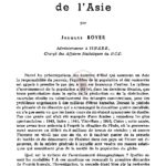 Les problèmes démographiques de l’Asie