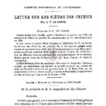 Lettre sur les moeurs des chinois