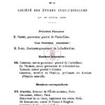 Liste des membres de la société des etudes indochinoises au 1er avril 1890