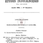 Liste des membres de la société des etudes indochinoises au 1er janvier 1884