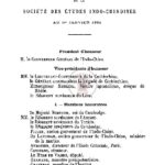 Liste des membres de la société des etudes indochinoises au 1er janvier 1901
