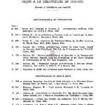 Liste des ouvrages reçus en 1964-1965