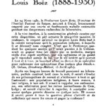 Nécrologie : Louis Boëz (1888-1930)