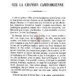 Notes sur la chanson cambodgienne