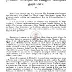 Quelques lettres de mgr lefèbvre – premier evêque de Saigon français (1862-1865)
