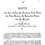 Recherches archéologiques au cambodge – note sur les styles de Sambor Prei Kuk, de Prei Kmen, de Kompon Prah et du Kulên