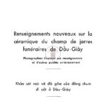 Renseignements nouveaux sur la céramique du champ de jarres funéraires de Dầu Giây