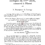 Un traité des plantes médicinales exotiques du XVIe siècle, conservé à Hanoi