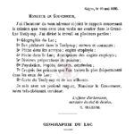 Rapport à M. le gouverneur sur la mission du grand-lac