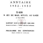 Annuaire 1952-1953, Ecole Pratique des Hautes Etudes, Section des Sciences Religieuses