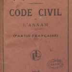 Code civil de l’Annam (Partie Française)