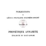 Phonétique annamite (dialecte du Haut-Annam)