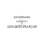 Dictionnaire élémentaire Annamite-Français
