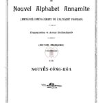 Projet de nouvel alphabet annamite