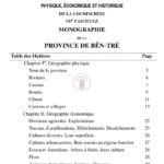 Géographie physique, économique et historique de la Cochinchine (VIIe fascicule), Monographie de la province de Bến-Tré