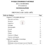 Géographie physique, économique et historique de la Cochinchine (VIe fascicule), Monographie de la province de Châu-Đốc