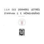 L’un des derniers lettrés d’Annam S. E. Hồng-Khẳng