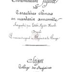 Prononciation figurée des caractères chinois en mandarin annamite (autographié par Trần Ngươn Hanh)